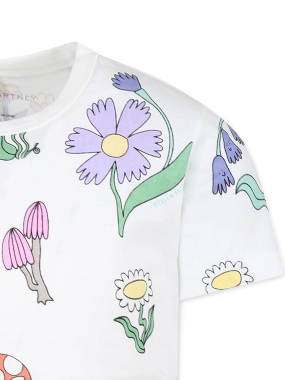 Футболка с принтом в стиле иллюстрации Stella McCartney Kids, белый — фото 3