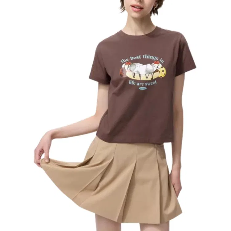 Футболка SS26 mofusand женская UNIQLO, Umber — фото 3