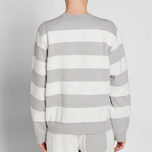 Толстовка Men's adidas originals x alexander wang Crossover Colorblock Stripe Round Neck Long Sleeves Gray, серый — фото 3