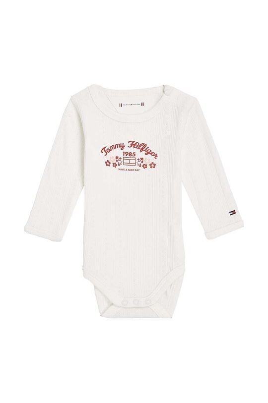 

Хлопковое детское боди Tommy Hilfiger, розовый