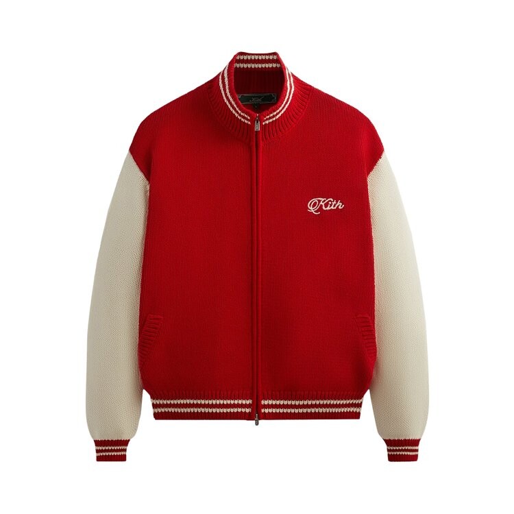 

Свитер Kith Wyona Full Zip Varsity 'Fame', красный