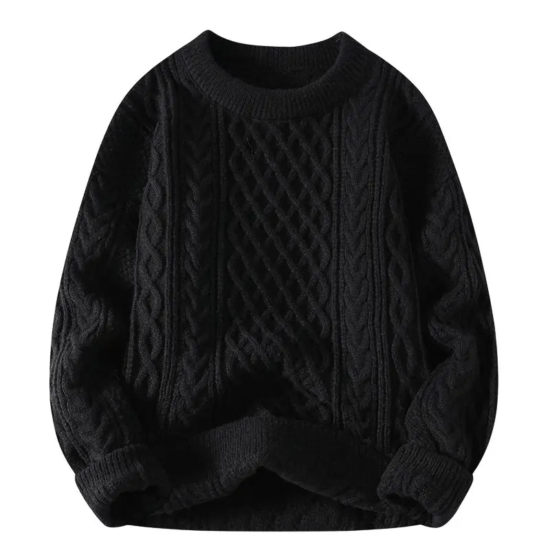 

Свитер Unisex Crew Neck утепленный и флисовый A-line VanCamel, черный (fleece-lined and thickened)