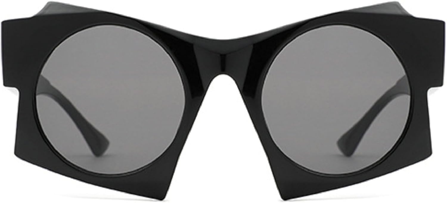 

Модные солнцезащитные очки неправильной формы «кошачий глаз» для женщин, для вечеринки на Хэллоуин, круглые дизайнерские солнцезащитные очки зеленого цвета, размер N45 mincl, Black