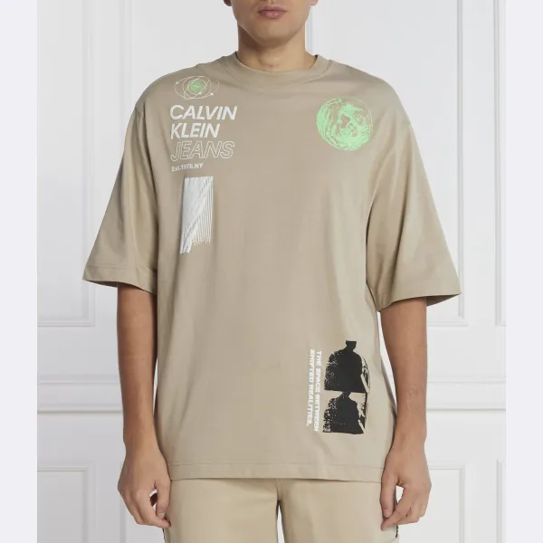 

Футболка стандартного кроя Calvin Klein, бежевый