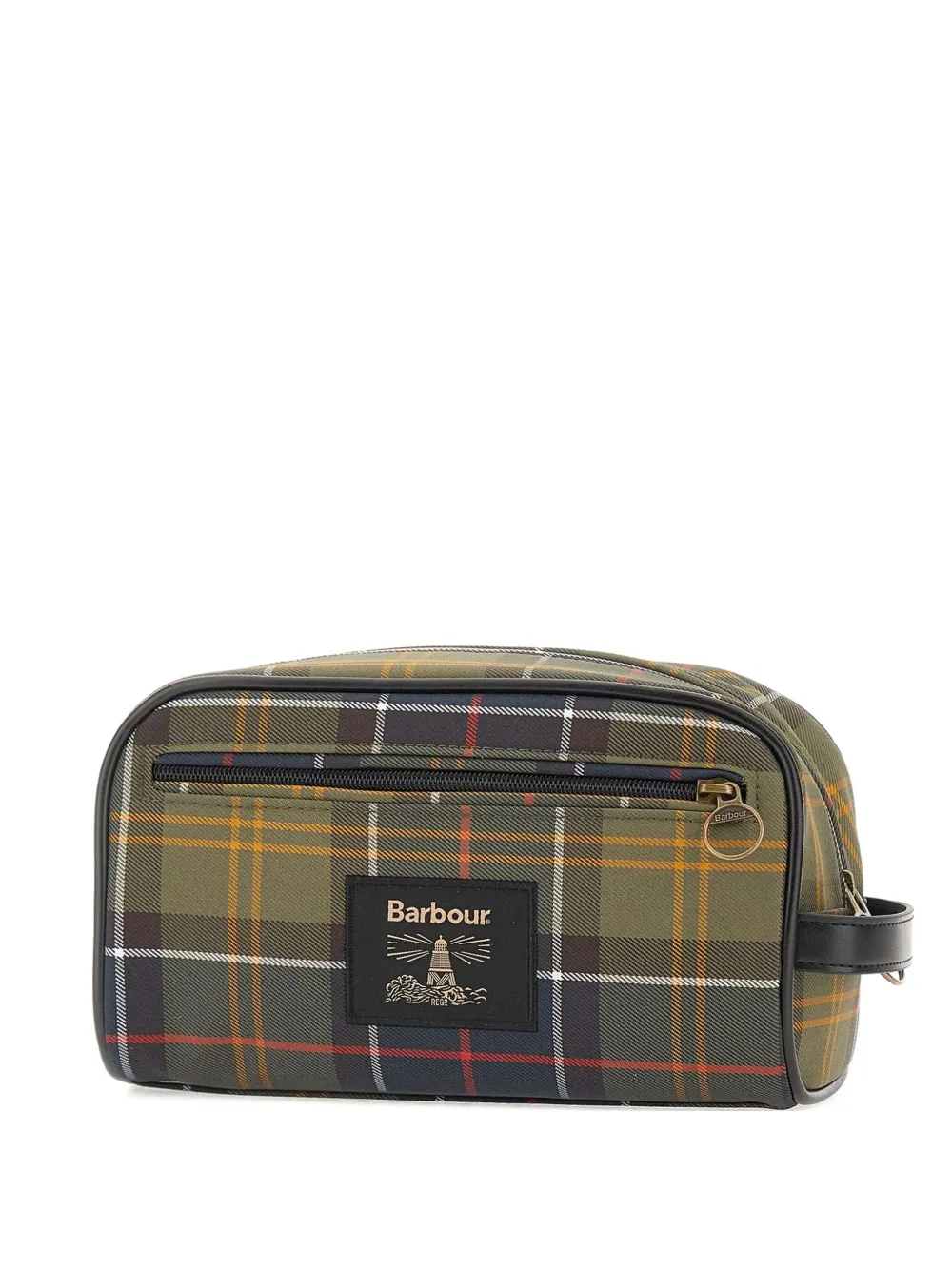 

Клетчатый несессер с застежкой-молнией Barbour, зеленый