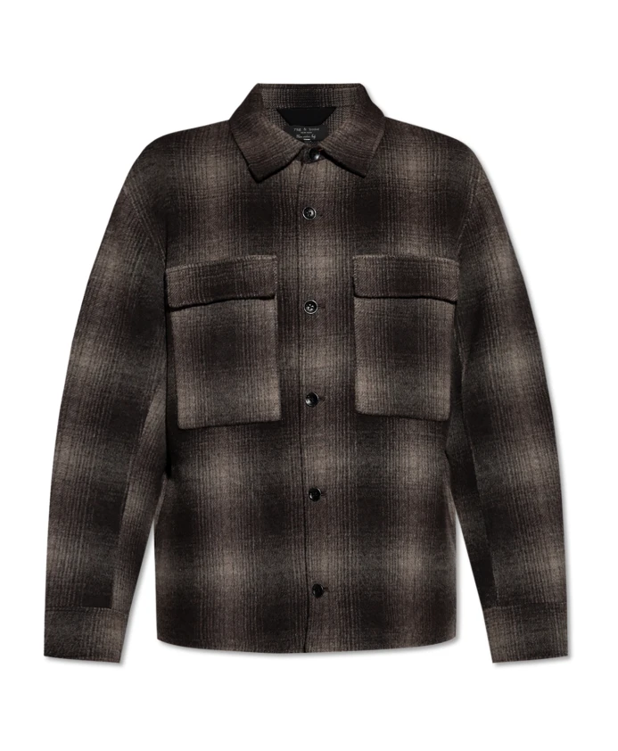 

Рубашка в клетку Rag & Bone, коричневый