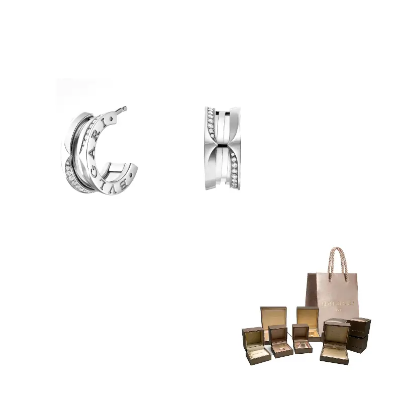 

BVLGARI Серебряные серьги с бриллиантами для женщин
