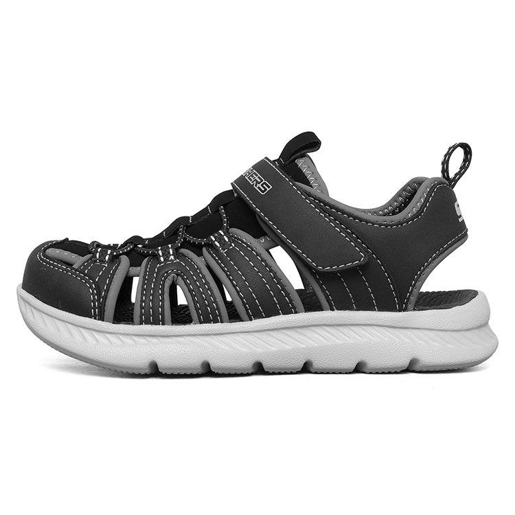 

Skechers Сандалии C Flex, износостойкие, дышащие, детские, черно-серые, подростковые