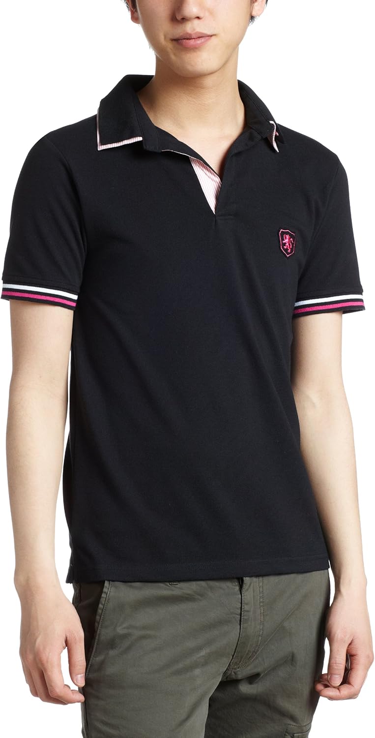 

Рубашка-поло с полосатым воротником из пике 1550001 Pincponc, черный