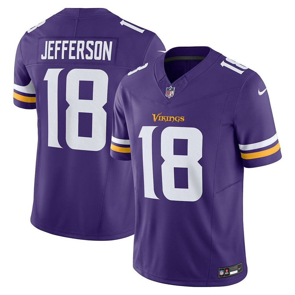 Мужские кроссовки Nike Justin Jefferson Purple Minnesota Vikings Vapor F. Ограниченный Джерси, цвет Mvk Purple — фото 2