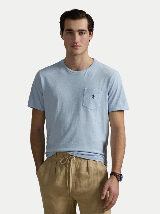 

Футболка обычного кроя 710964511004 Polo Ralph Lauren, голубой