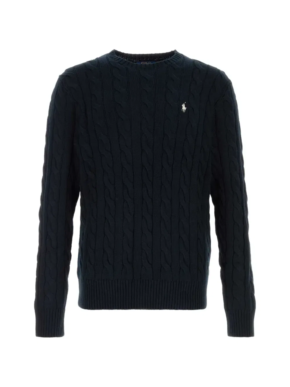 Вязаный хлопковый свитер Polo Ralph Lauren, синий