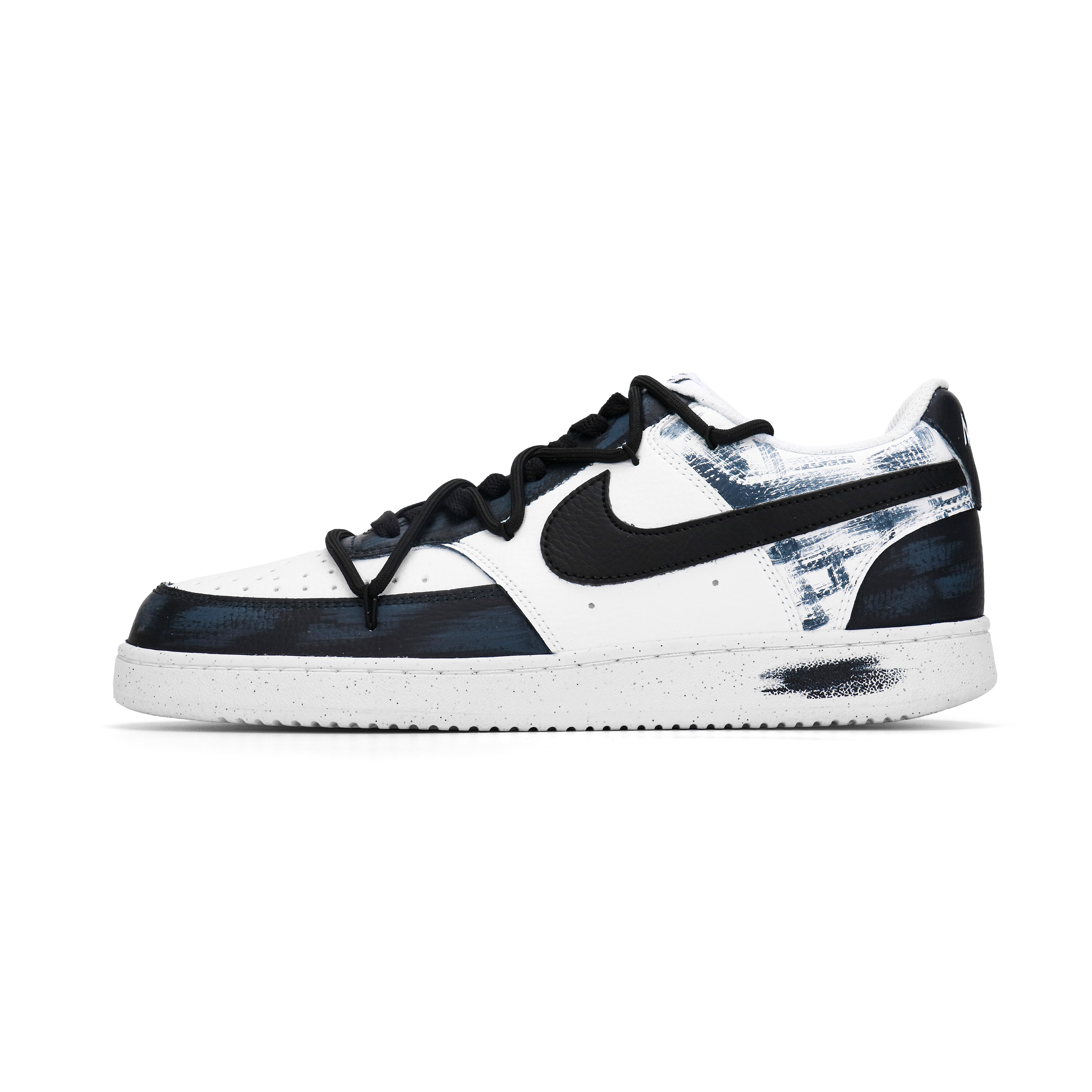 

Nike Кроссовки для скейтбординга Court Vision 1 Dark Night Thorn 2 Abrasion Resistant низкие мужские black blue