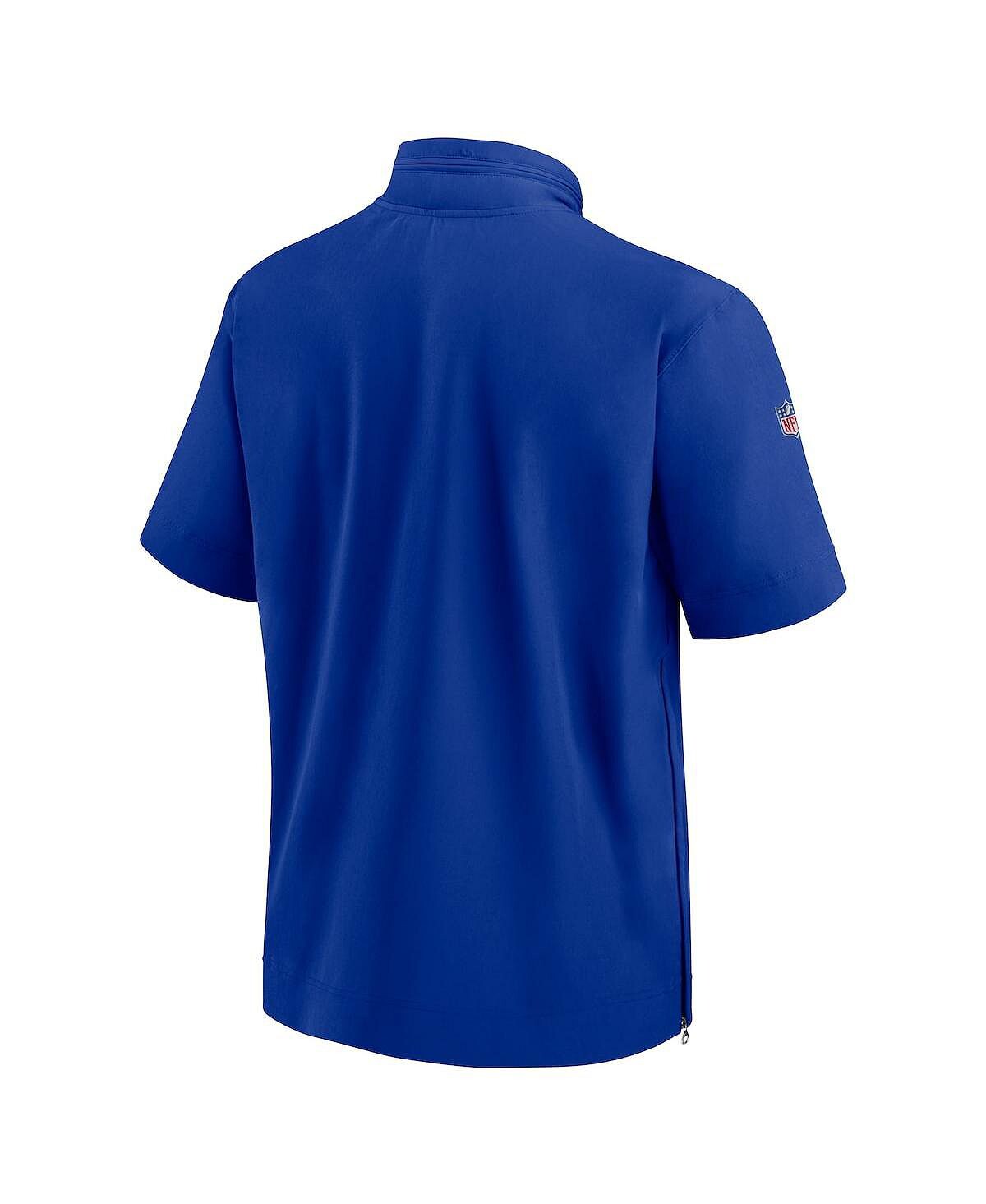 Мужская куртка с капюшоном и молнией четверть с короткими рукавами Royal Buffalo Bills Sideline Coach Nike — фото 4