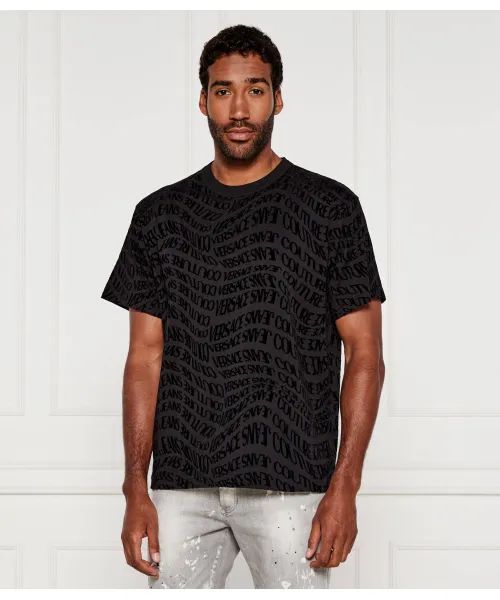 

Футболка по всей поверхности Regular fit Versace Jeans Couture, черный