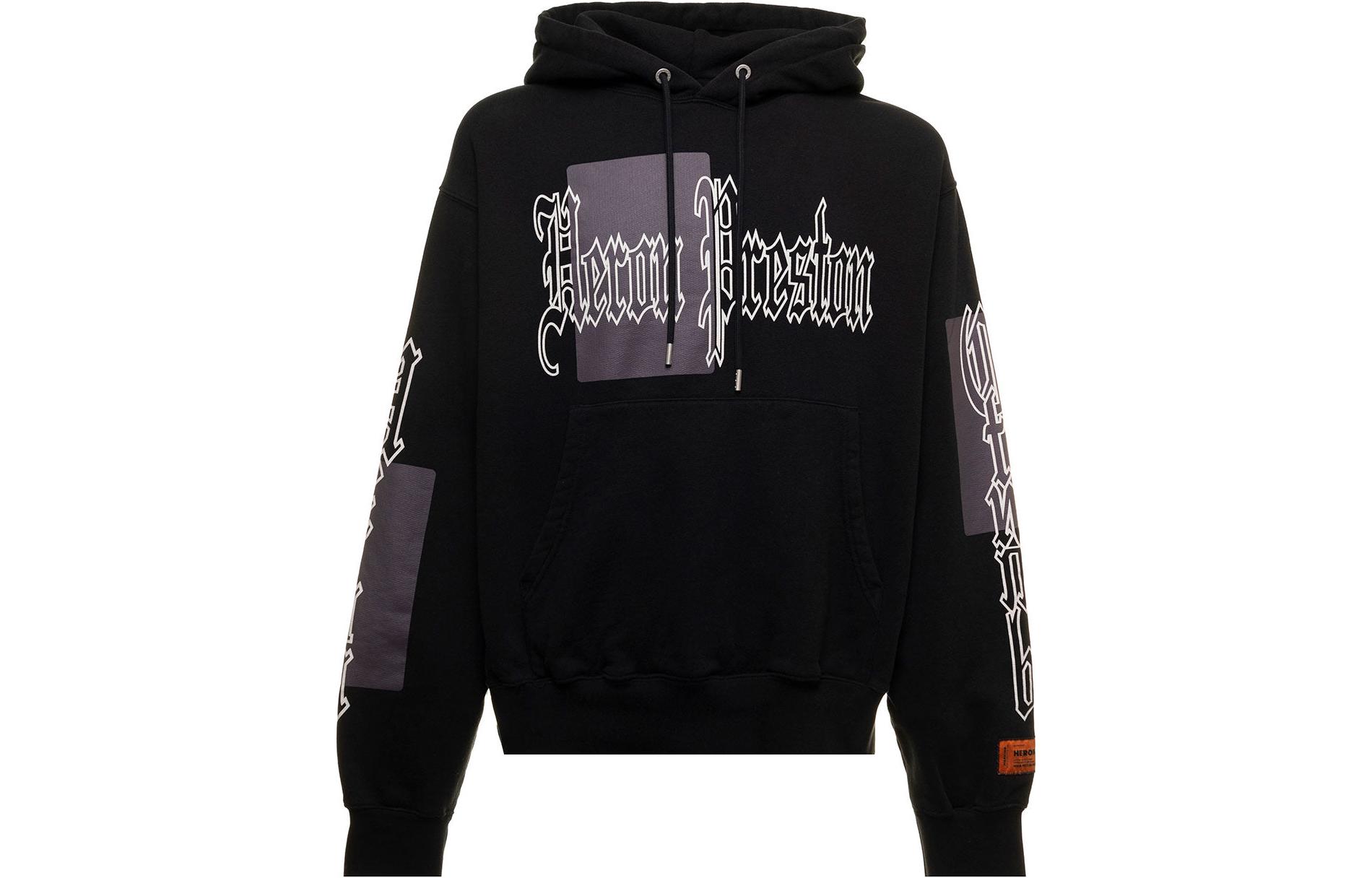 

Хлопковая толстовка с логотипом HERON PRESTON, черный