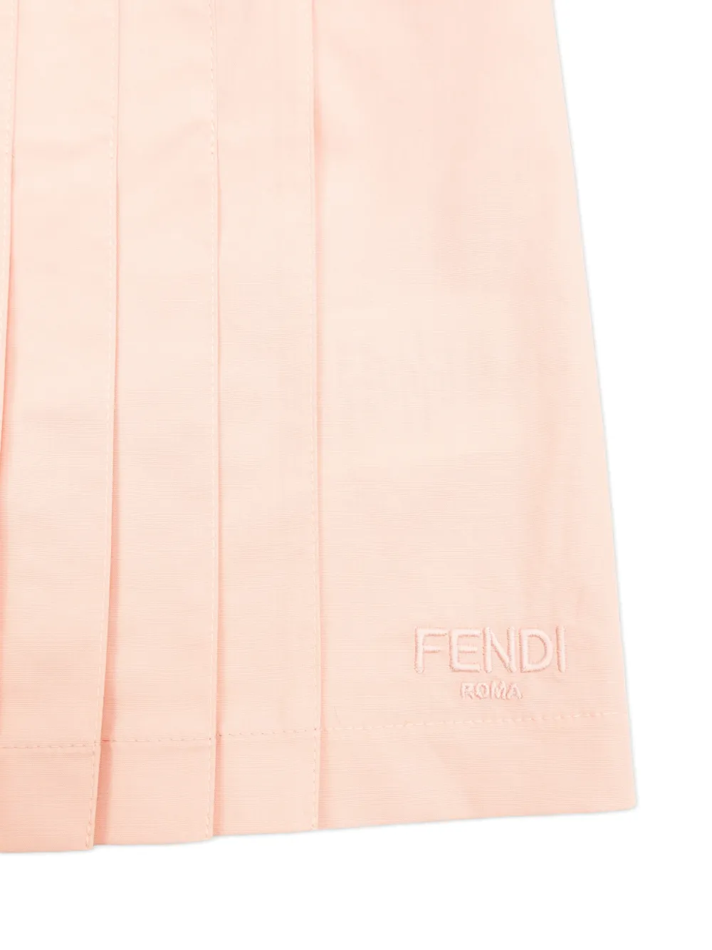 Платье в складку с принтом в виде бантов Fendi Kids, розовый — фото 4