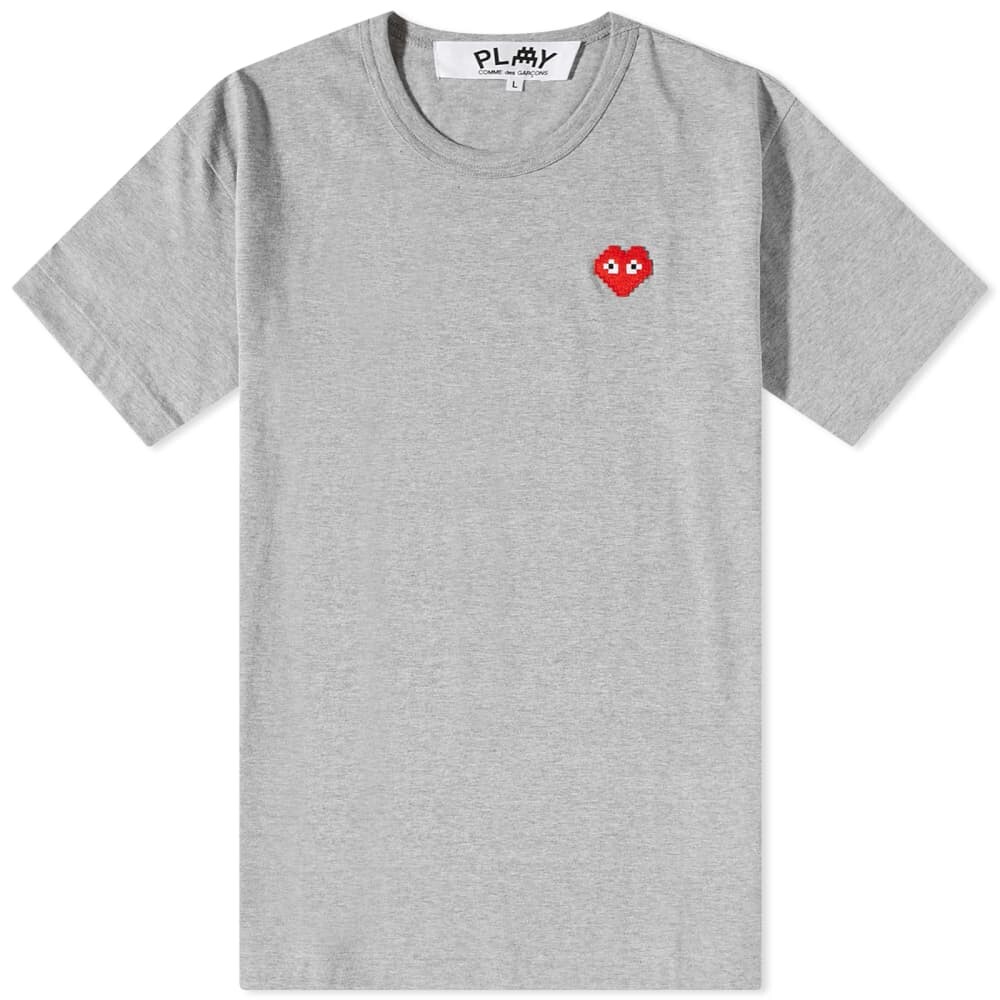 

Футболка Comme des Garçons Play Invader Heart, серый