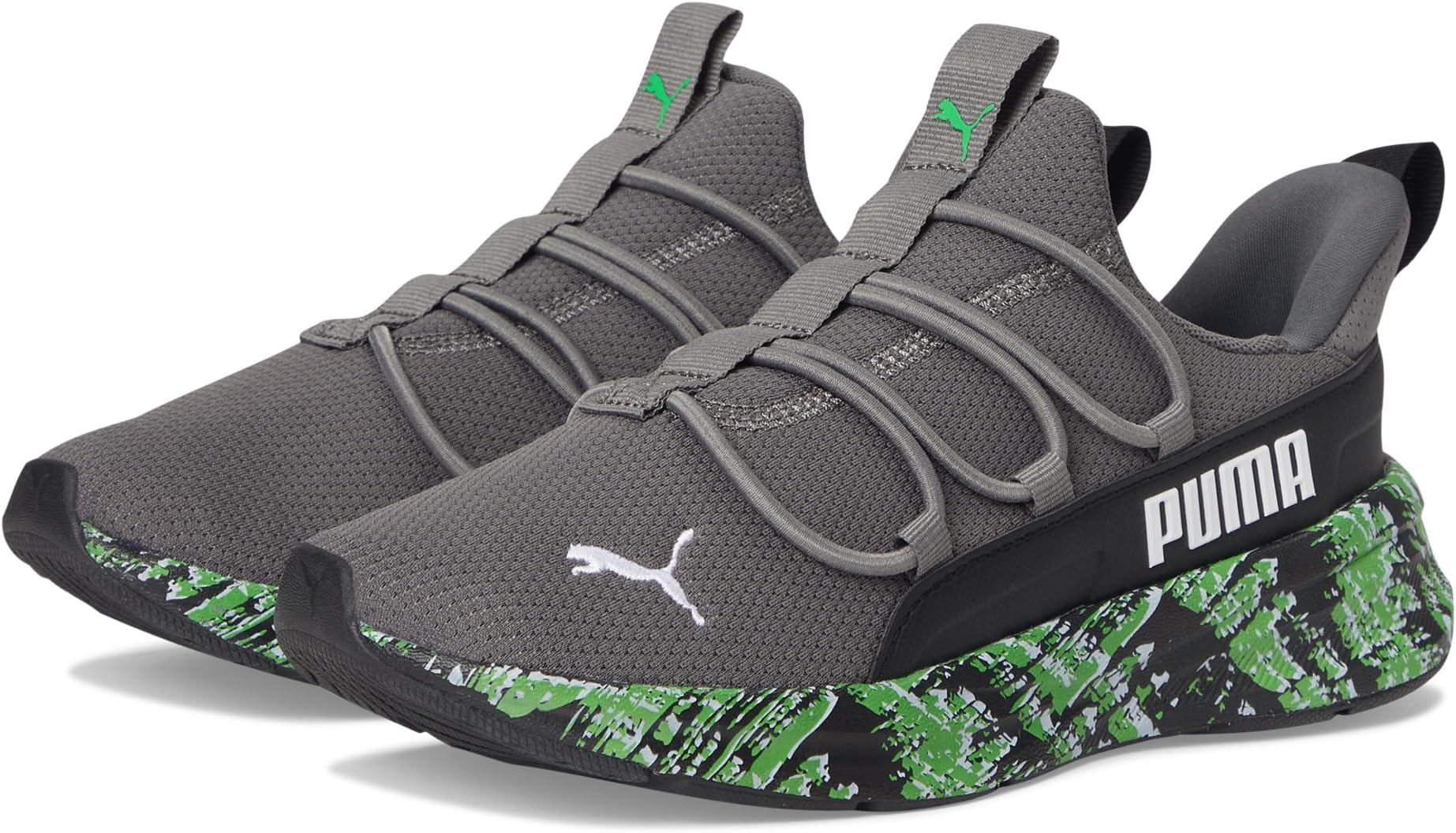 

Кроссовки PUMA Kids Softride One4All Slip-On Shoes, цвет Cool Dark Gray/Black/Andean Toucan
