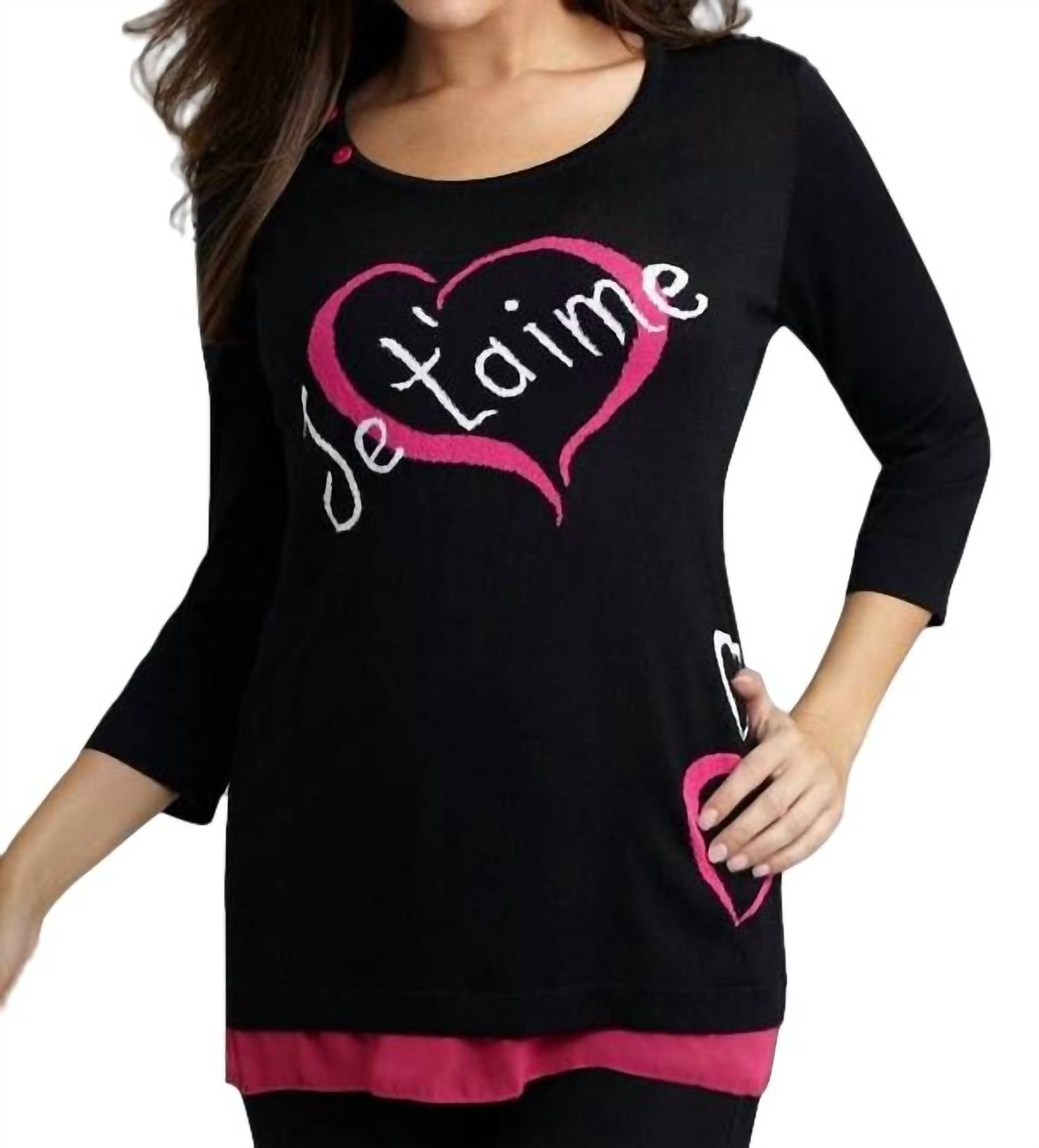 

Свитер Je'taime в цвете Blackfuchsia Angel Apparel
