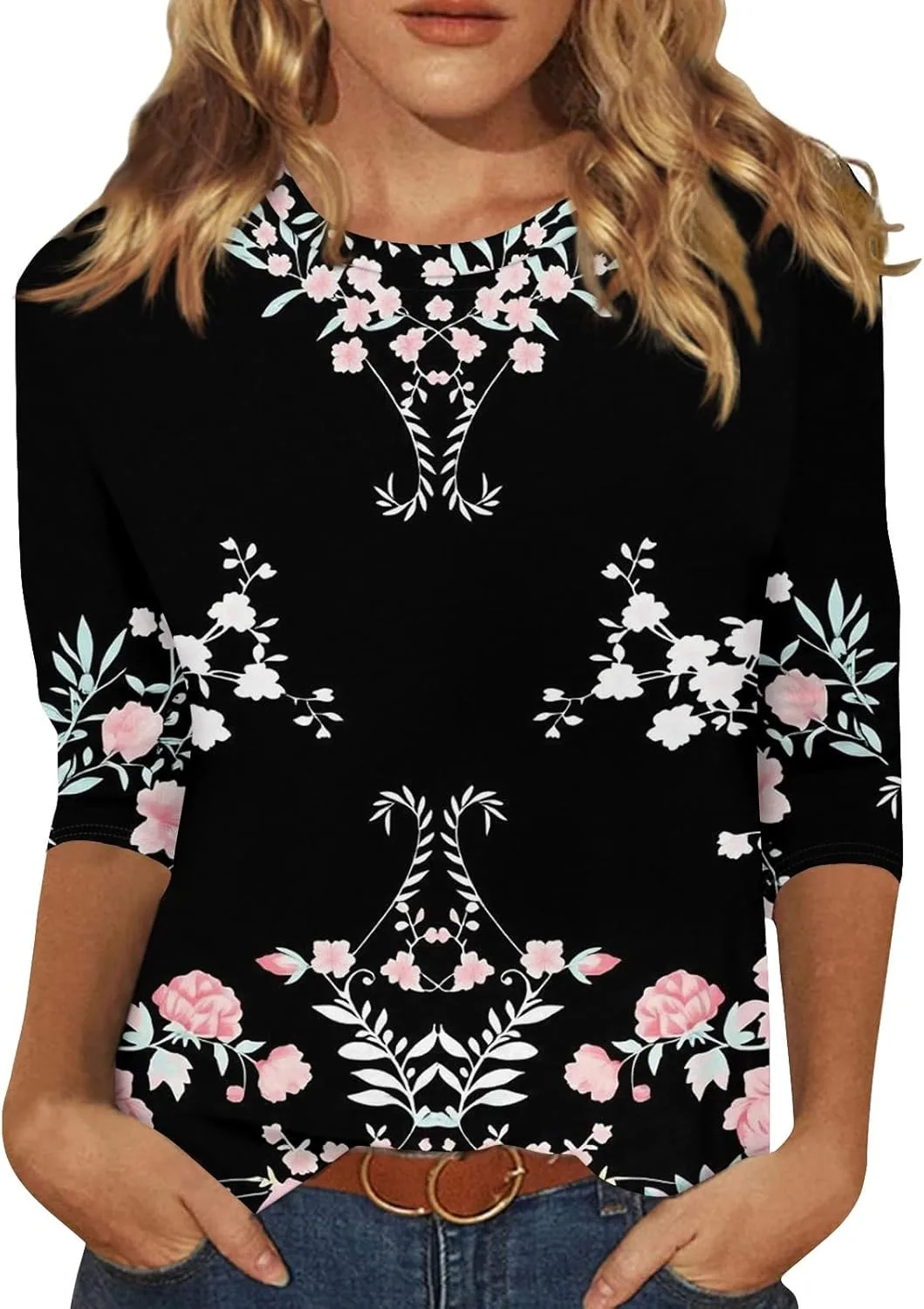 

Женский топ Going Out летняя футболка 3/4 рукава Slim Fit Pullover Y2k