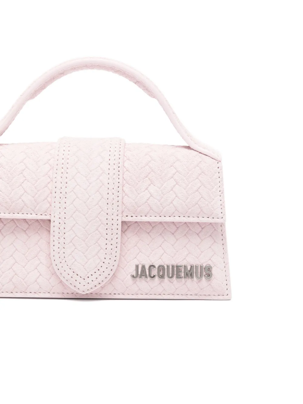 Плетеная мини-сумка-тоут Le Bambino Jacquemus, розовый — фото 3