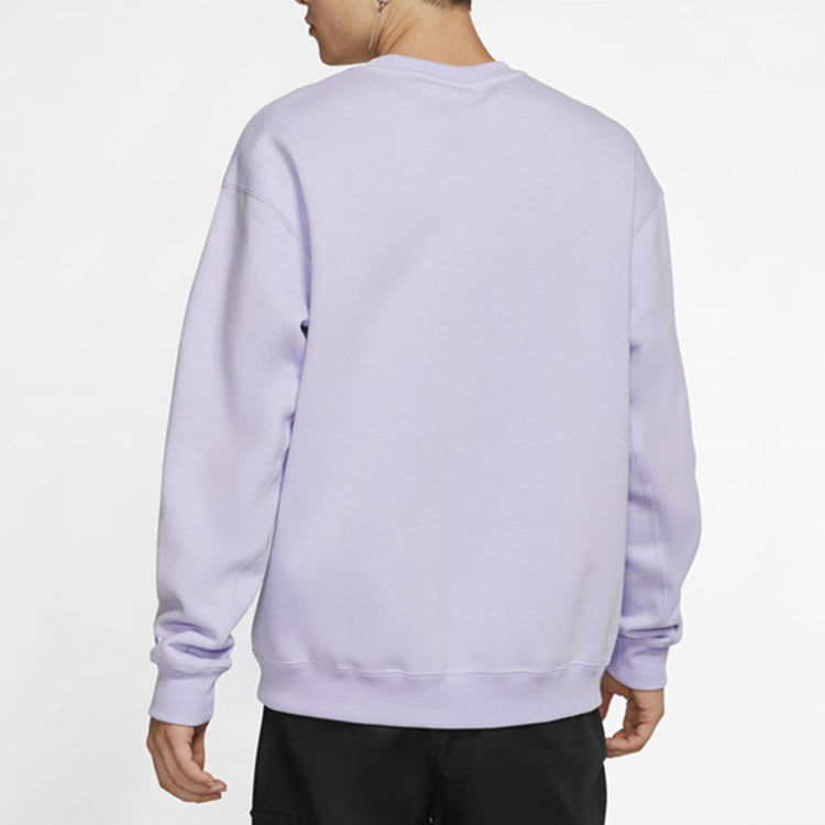 Худи Nike Crw Flc Hwywt Just Do It Embroidered Small Label Round Neck Purple Lavender, фиолетовый — фото 4