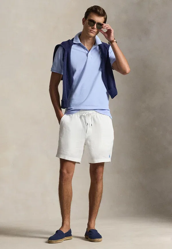 Поло с коротким рукавом Polo Ralph Lauren, цвет галька голубой — фото 2