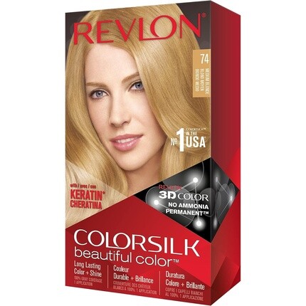 

Перманентная краска для волос Colorsilk Средний Блонд, Revlon