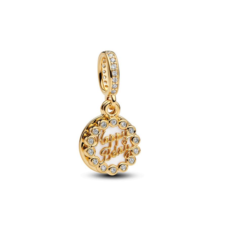 

Набор Pandora Make a Wish Birthday Charm Bracelet Set, золото