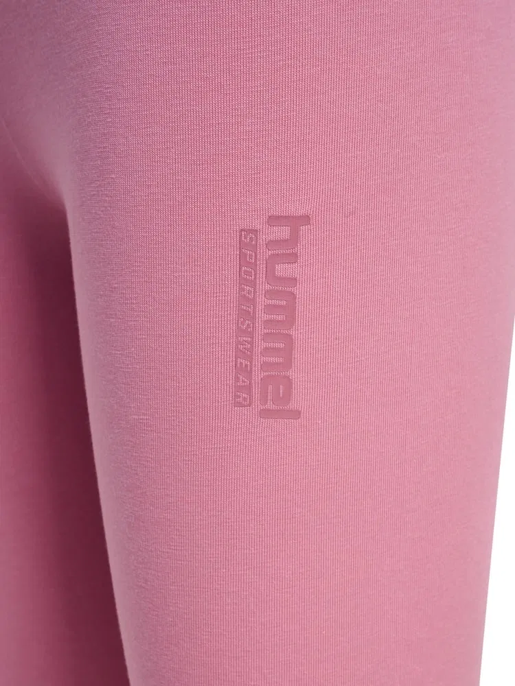 Леггинсы детские хлопковые Hummel, розовый — фото 3