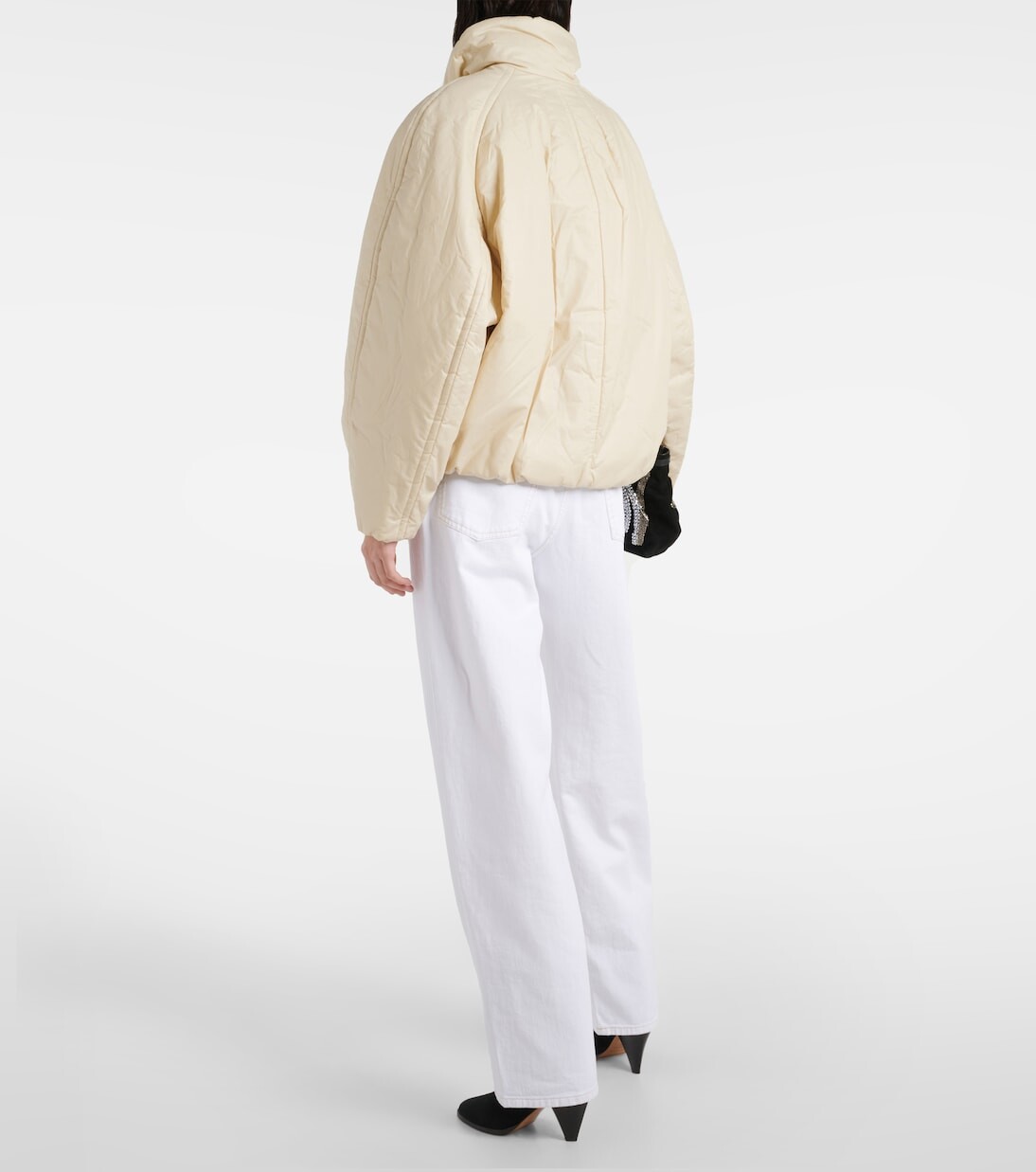 Утепленная куртка dylany из смесового хлопка Isabel Marant, белый — фото 3