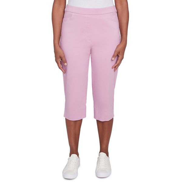 

Женские классические брюки-кюлоты Allure с плоской передней частью Alfred Dunner, цвет peony