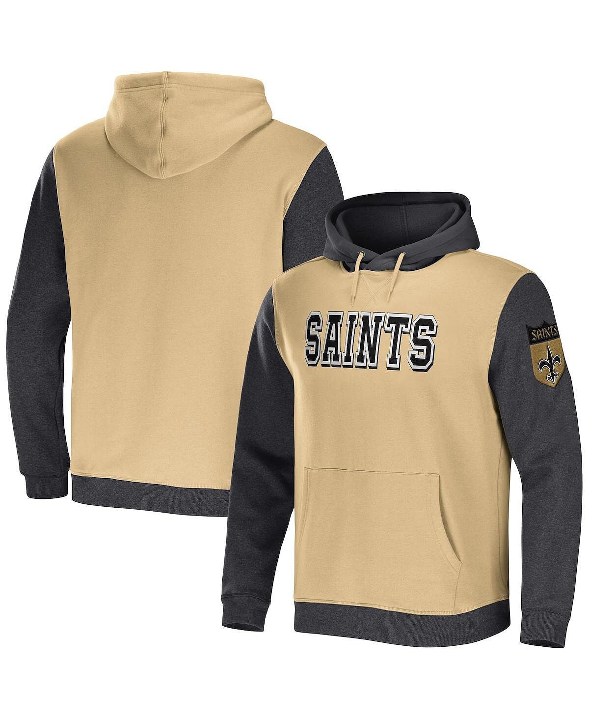 

Мужская коллекция NFL x Darius Rucker от Gold, Charcoal пуловер с капюшоном New Orleans Saints Colorblock Fanatics