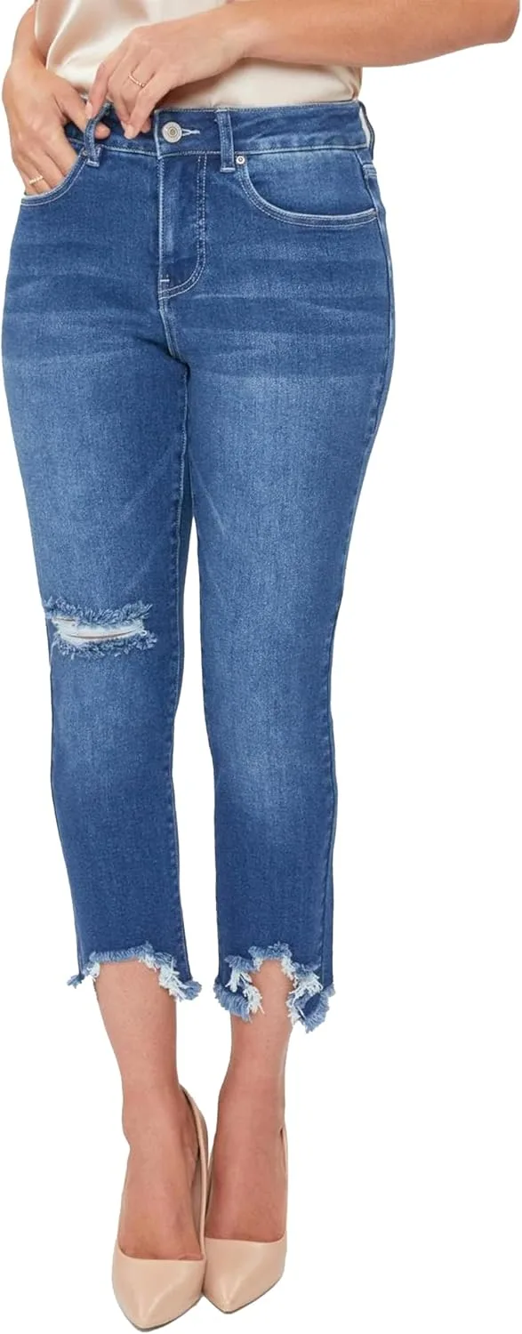 

Royalty for Me женские укороченные джинсы с потертым краем