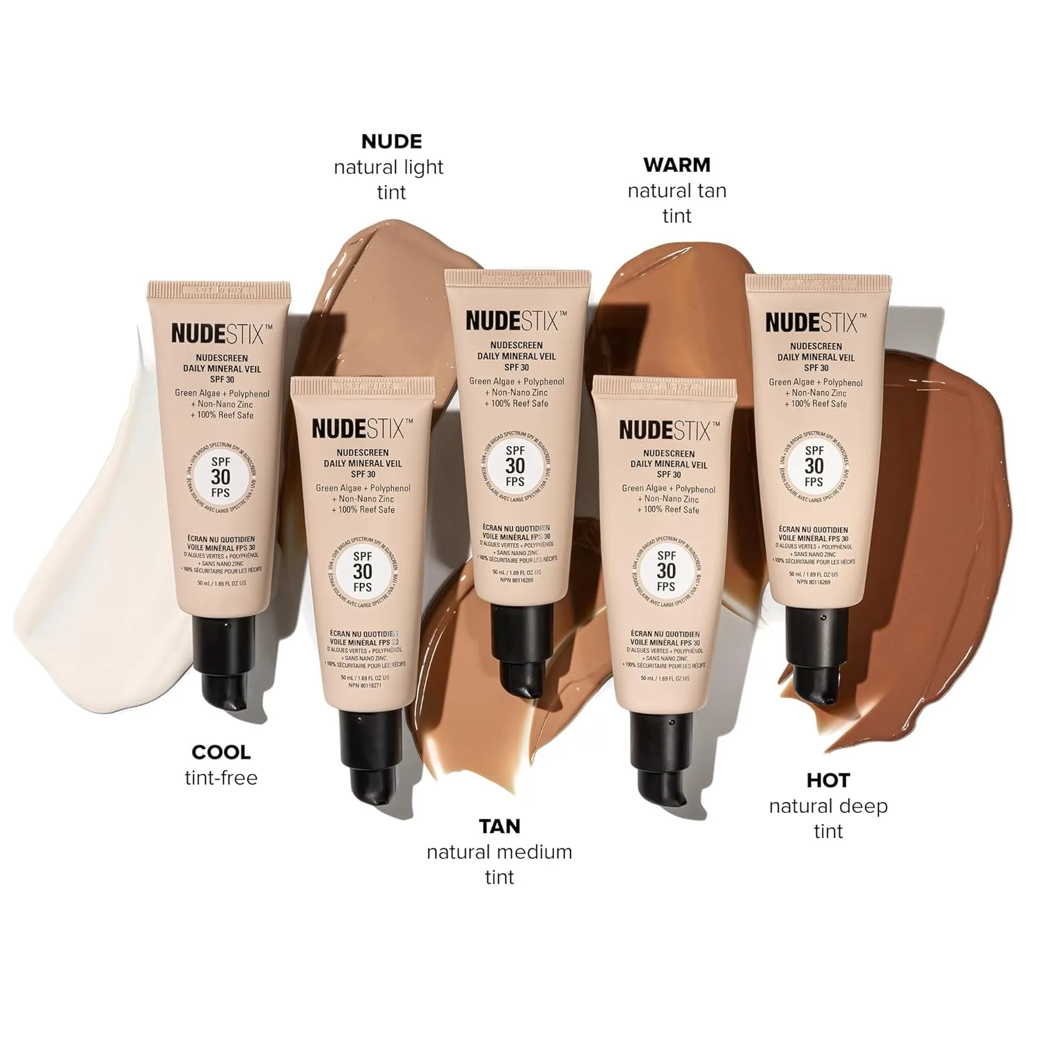 Nudestix Nudescreen Daily Mineral Veil SPF 30 - легкий тонирующий минеральный солнцезащитный крем с оксидом цинка для защиты от UVA/UVB-лучей и синего света., Tan — фото 3
