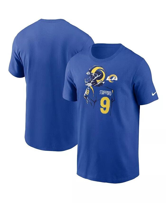 

Мужская футболка с рисунком игрока Matthew Stafford Royal Los Angeles Rams Player Nike