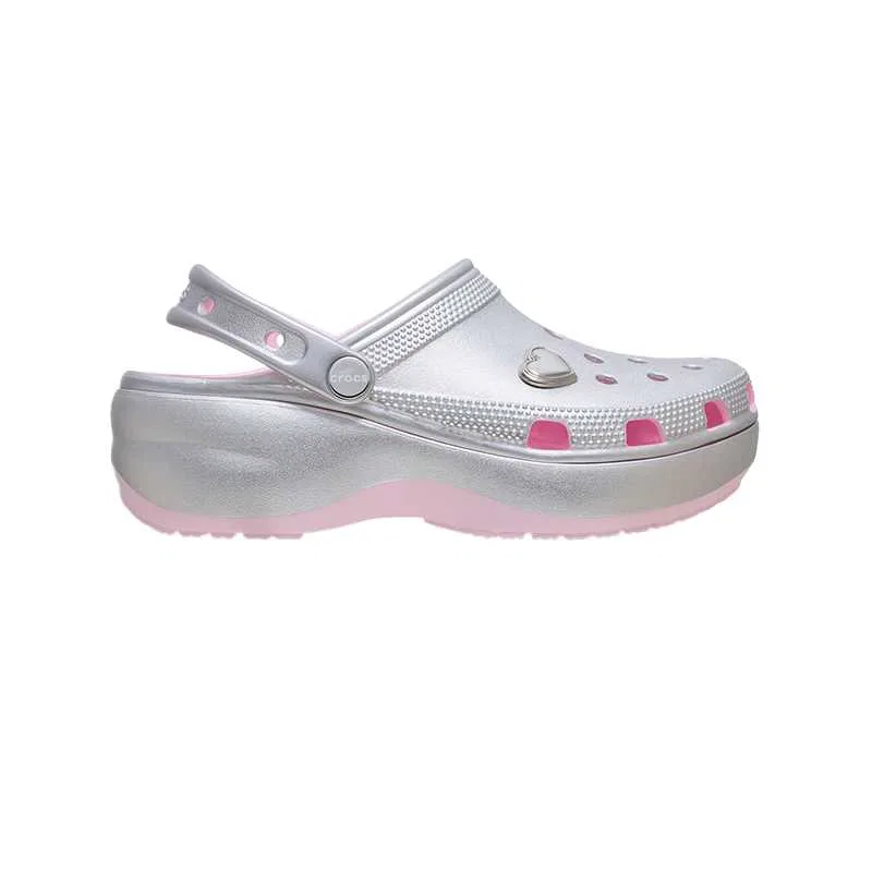 Детские сабо Crocs Silver — фото 3
