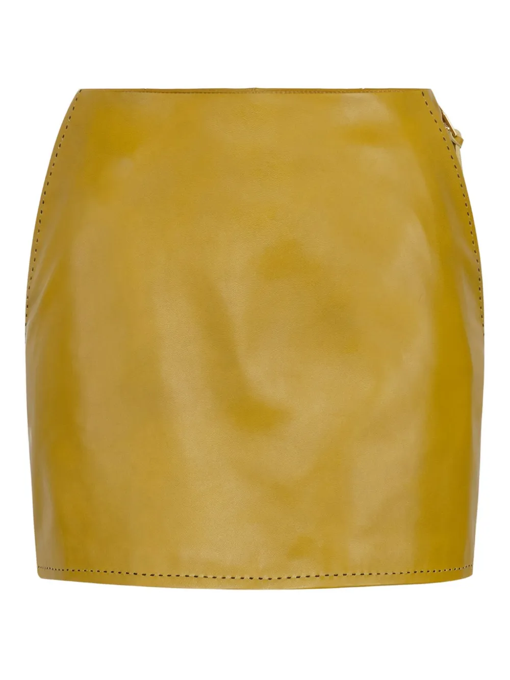 

Кожаная юбка мини Elisabetta Franchi, желтый