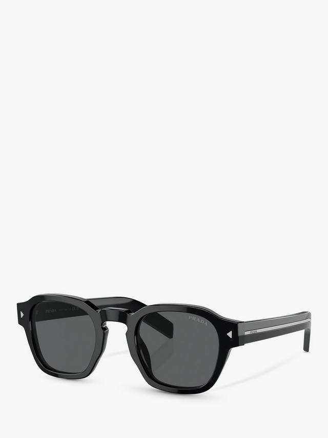 

Мужские солнцезащитные очки в d-образной оправе pr a16s Prada, цвет Black/Grey