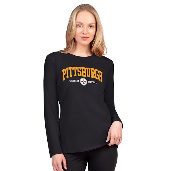 

Женская черная футболка с длинным рукавом Pittsburgh Steelers Best Play G-Iii 4Her By Carl Banks, Черный, Женская черная футболка с длинным рукавом Pittsburgh Steelers Best Play G-Iii 4Her By Carl Banks