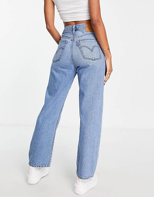 

Светлые прямые джинсы до щиколотки с очень высокой посадкой Levi's