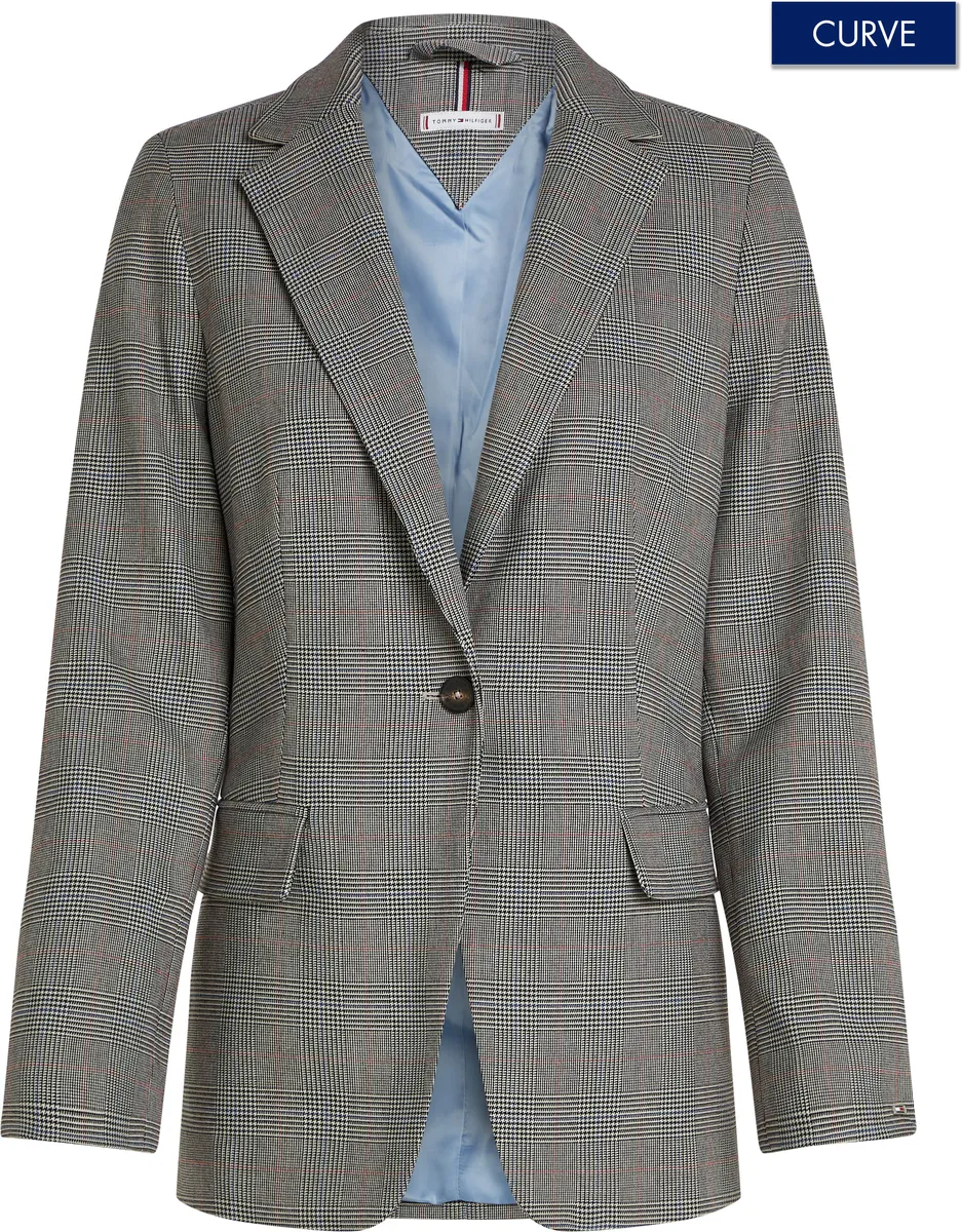 

Короткий пиджак Tommy Hilfiger Curve "CRV POW CHECK REGULAR BLAZER", большие размеры, серый