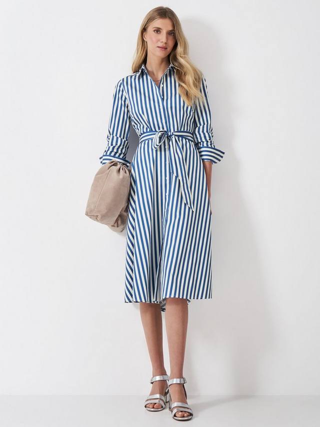 

Платье-рубашка в полоску Crew Clothing, White