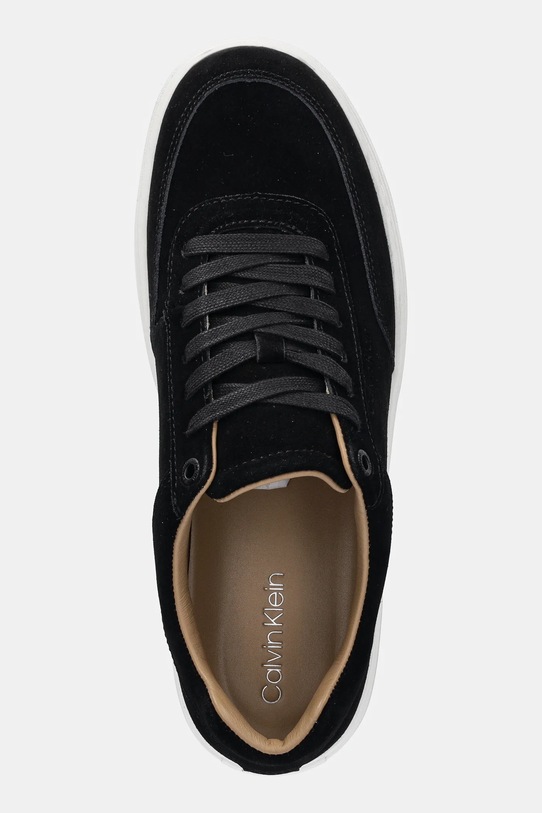 Замшевые кроссовки Clean Cup Low Laceup Oxf Su Calvin Klein, черный — фото 4