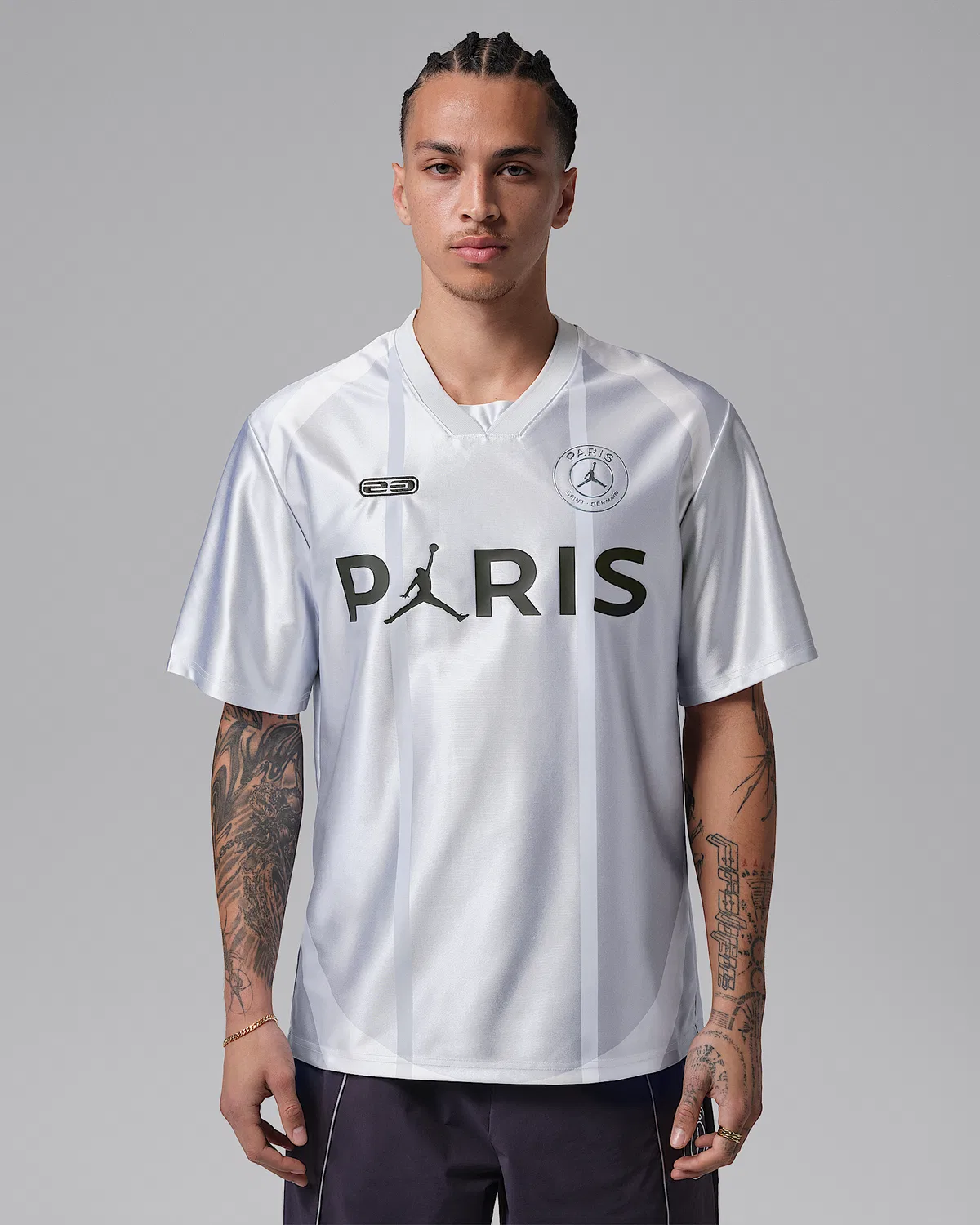 Мужская джерси Paris Saint-Germain, Pure Platinum/Black