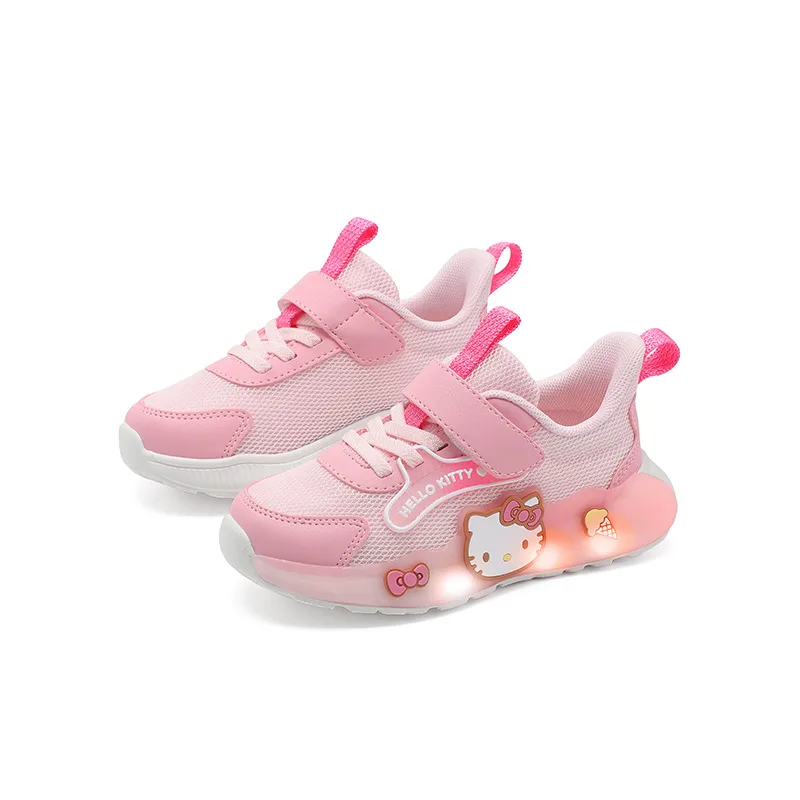 Детские кроссовки Hello Kitty для бега с низким верхом, устойчивые к истиранию, дышащие и легкие Sanrio, розовый-Hello Kitty — фото 4