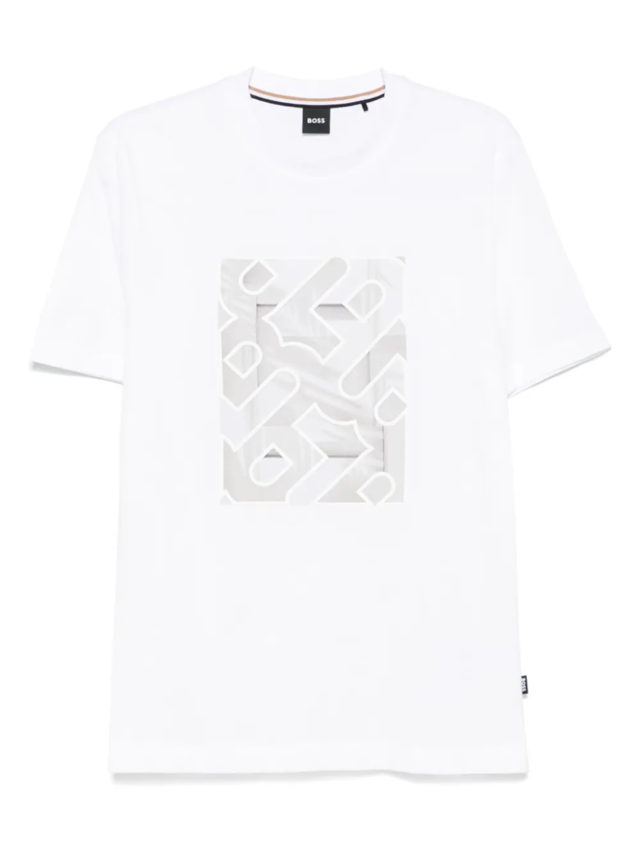 

BOSS logo-print Футболка, белый