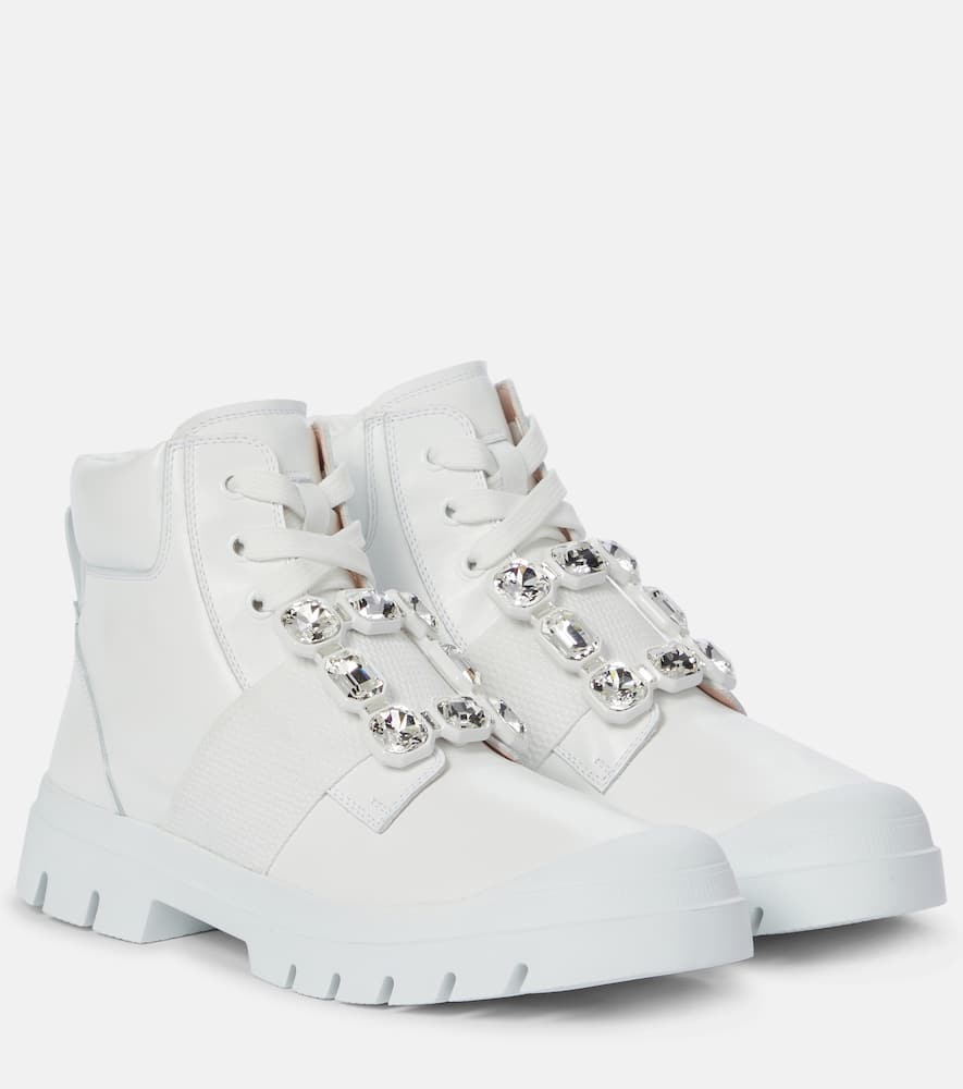 Ботинки Viv Desert из кожи Roger Vivier, Bianco