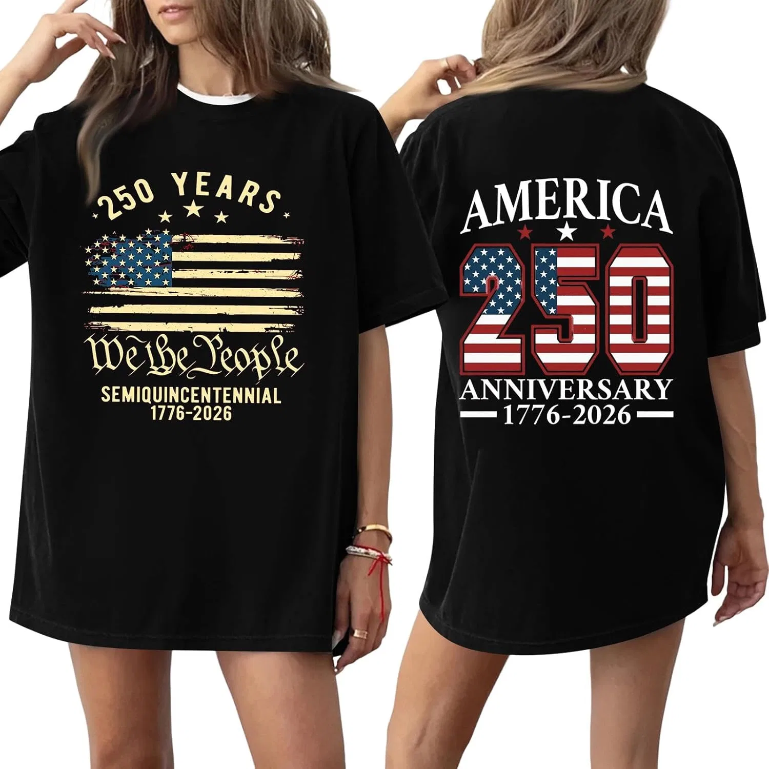 Футболка женская с принтом 250 Anniversary, 2-black